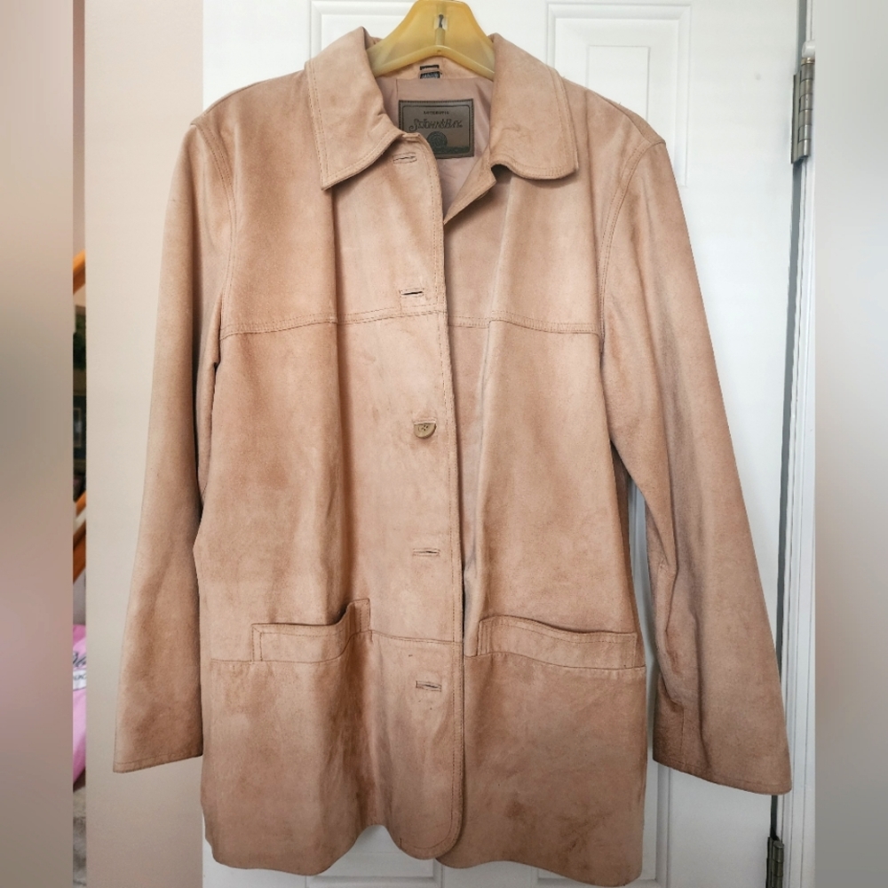 Tan suede jacket like new size M